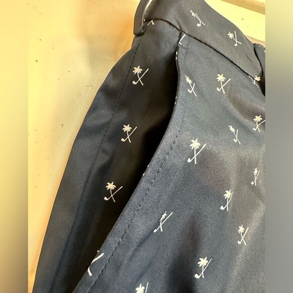 NWT Walter Hagen Navy Blue Palm Club Print Golf Casual 10” Shorts  - Size 30” - Picture 5 of 10